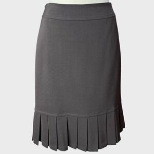 Vintage y2k Small Wool Chocolate Brown‎ Pleated Skirt Dark Academia Georgiou